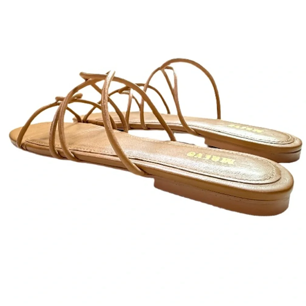 MAEVE | Anthropologie Tan Leather Strappy Sandals Vacation Resort Travel Beach